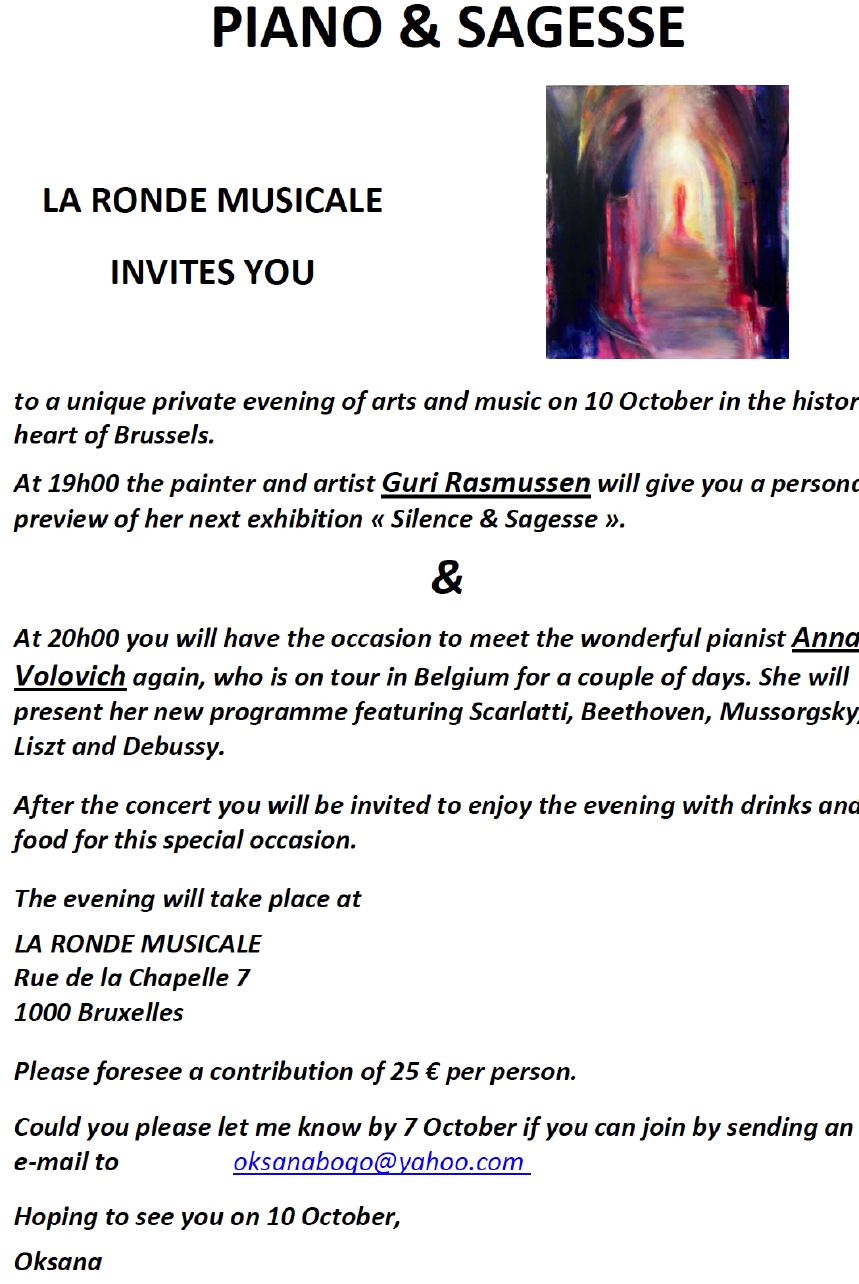 Invitation. La Ronde Miusicale. Piano & Sagesse. 2014-10-10